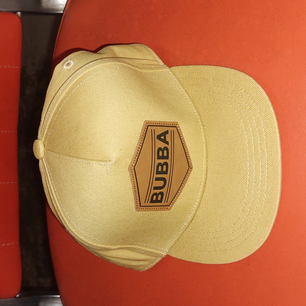 Knuckle Head Bubba Asher Stitched Leather Patch Snapback Trucker Hat Cap Sz M
